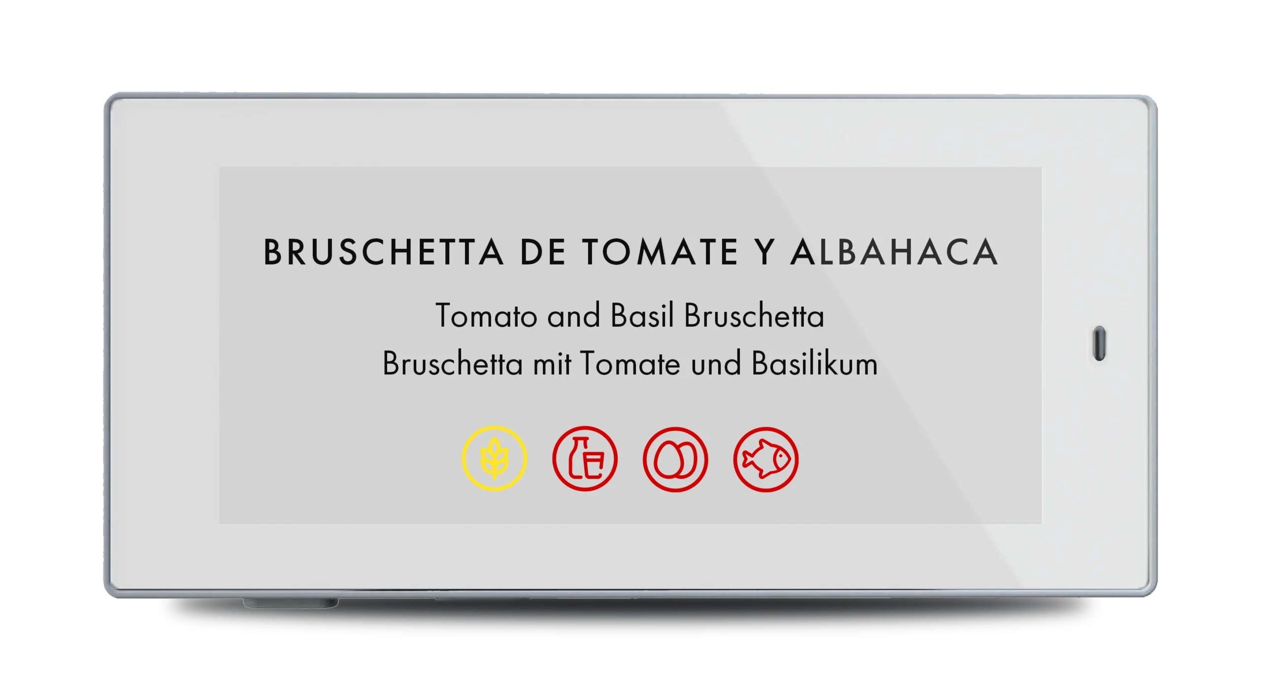Etiquetas de buffet personalizadas
