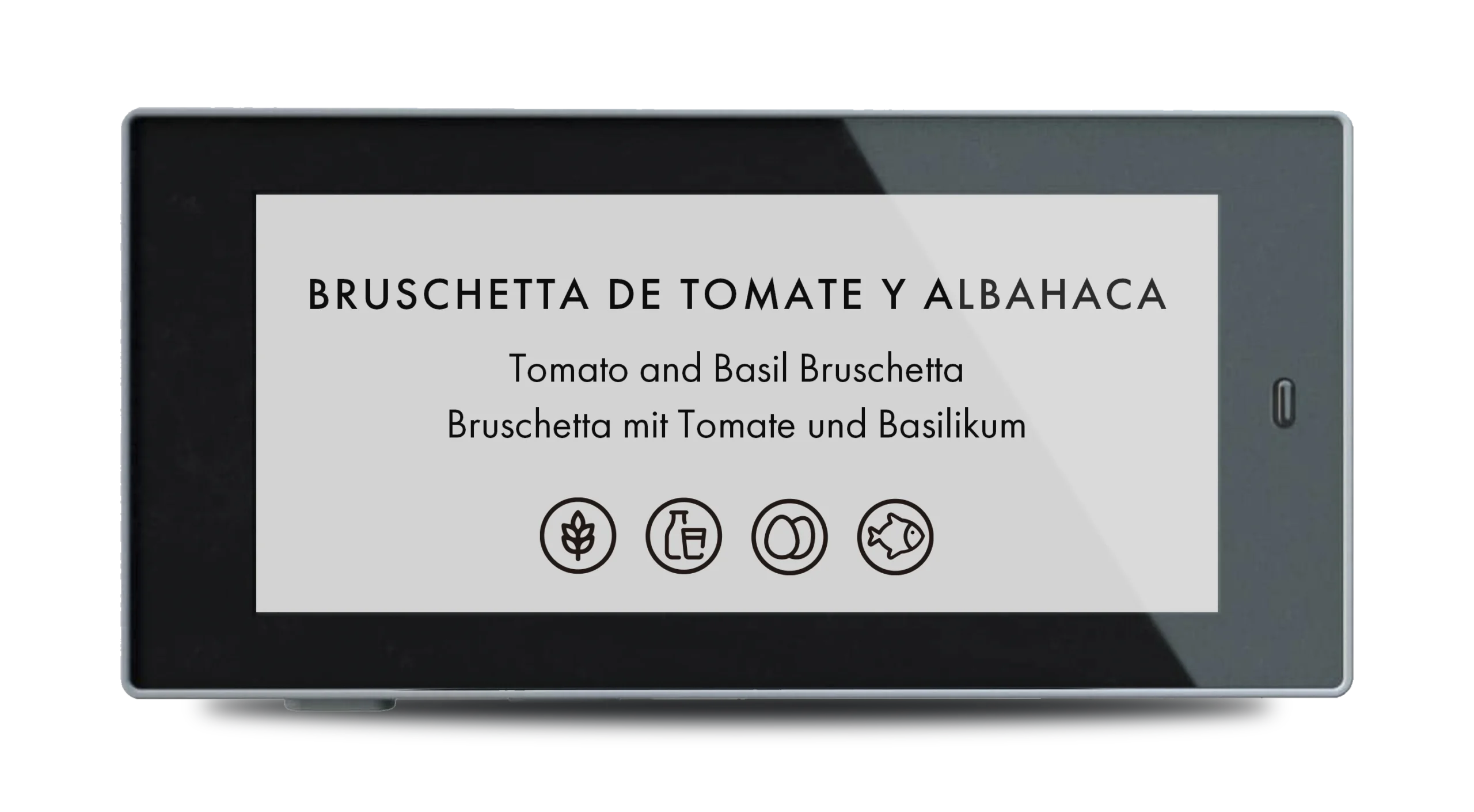 Etiquetas de buffet personalizadas