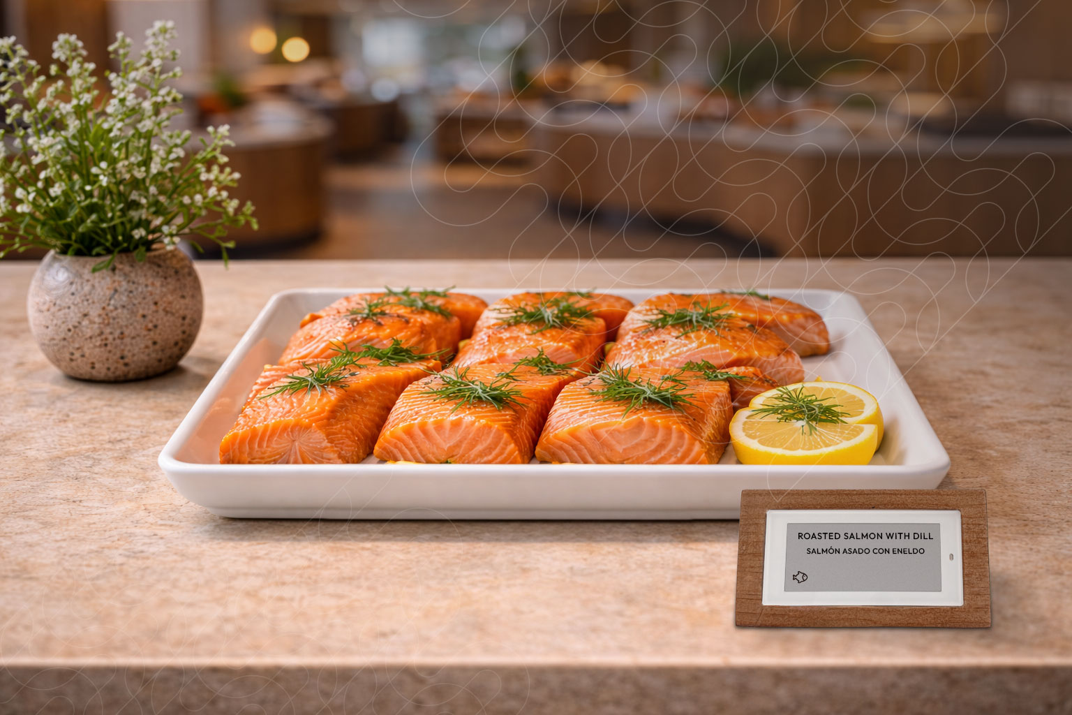 Etiquetado digital para buffets sostenibles